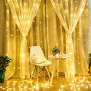 3x3m 300 LED Curtain String Light 8 Modes Fairy Garland Home Decor AC 110V