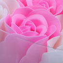 9Pcs Scented Rose Flower Petal Bath Body Soap Wedding Party Gift(Pink+White