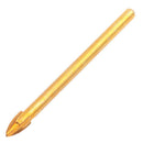 1X(10pcs Titanium Ceramic Glass Drill Bit Tungsten Carbide Cross Spear Head