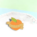 Cartoon Peach Fruit Brooch Women Men Enamel Badges Clothes Collar Lapel Pin A