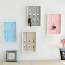 Beige INS Scandinavian Style Wall Decoration Handmade Wooden "HOME" Key Box