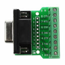 DB9 RS232 Serial to Terminal Female Adapter Connector Breakout Board Black+