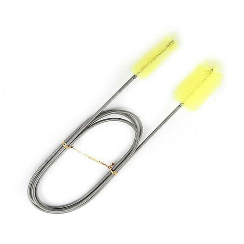 Long Aquarium Fish Tank Double Head Cleaner Brushes Tube Pipe Hose Pump  UUQ