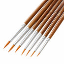 7pcs Detail Liner Paint Brush Set Students Acrylic Painting Art Supplies Gouache