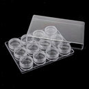 12 Grids Jewelry Beads Sewing Pills Storage Containers Cr Plastic Box Jar