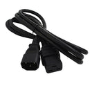 16A IEC 320 C14 To C19 Power Extension Cord Cable Adapter For PDU UPS Black