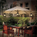 Outdoor Solar Powered Warm White LED Candle Lantern Light Garden Path Wall Lamp