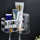 Toothbrush Stand Holder Organizer Toothpaste Cup Rack Hanger Sturdy Ba Well ZFM