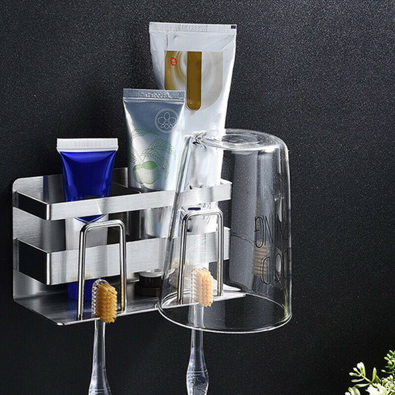 Toothbrush Stand Holder Organizer Toothpaste Cup Rack Hanger Sturdy Ba Well ZFM