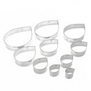 10pcs/set Stainless Steel Fondant Cake Mold Rose Flower Petal Cookie Cutter