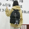 Fashion big capacity shopping bag laptop backpack rucksack canvas bags stud W9U7