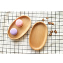 Oval Dinner Plate Wooden Utensils Wood Snacks Dishes Tableware 20x12cm