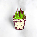 Cartoon Cute Potted Plant Brooch Badge Unisex Shirt Enamel Pins (Style 6)  A