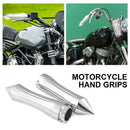 Chrome Billet Spike Handlebar Hand Grips For Motorcycle 1" 25mm HandlebarFT