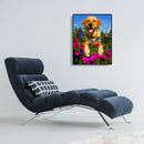 Dog Flower Diamond Painting 5D DIY Full Drill Embroidery Art Cross Stitch