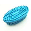 Blue Soft Silicone Body Brush Massage Scrub Bath Brush For Baby Shower Wash G8U6