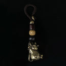 Zodiac Animals Rat Statue Key Chain Rings Pendants Metal Copper Keychain OZ