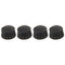 4-Piece Black Acrylic + Plastic Top Hat Guitar Speed Bell Knob Volume Tone
