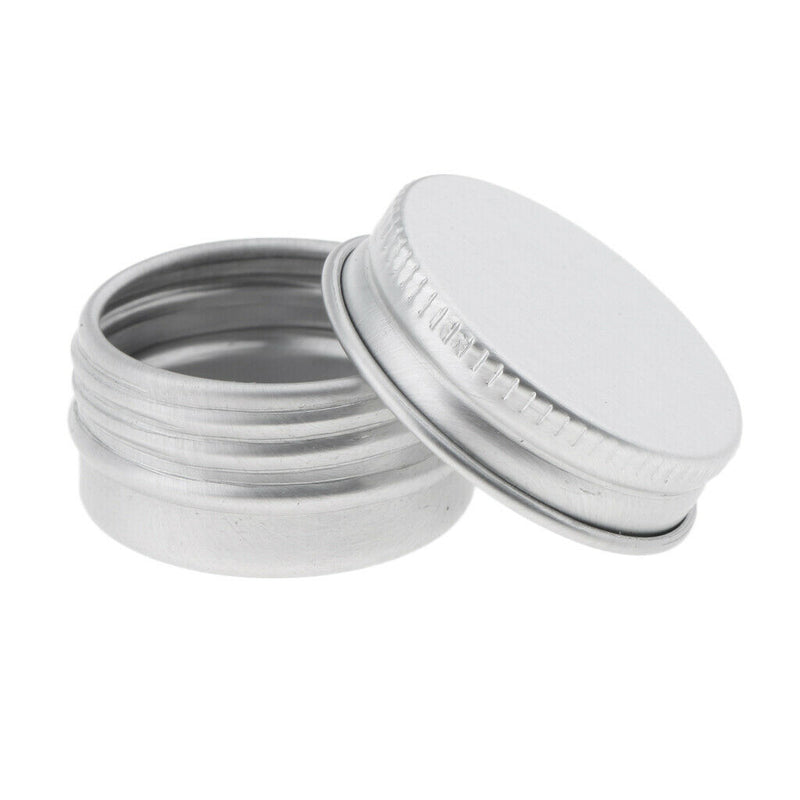 Metal Tins, 10pcs Refillable Empty Cosmetic Jars Makeup Containers for Balm,