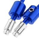 1 Pair Motorcycle Rearview Mirrors Round CNC Material 7/8" Bar End Blue