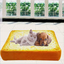 Cute Toast Bread Dog Cat Mat Pet Padded Bolster Puppy Bed Cushions Warm New V9E3