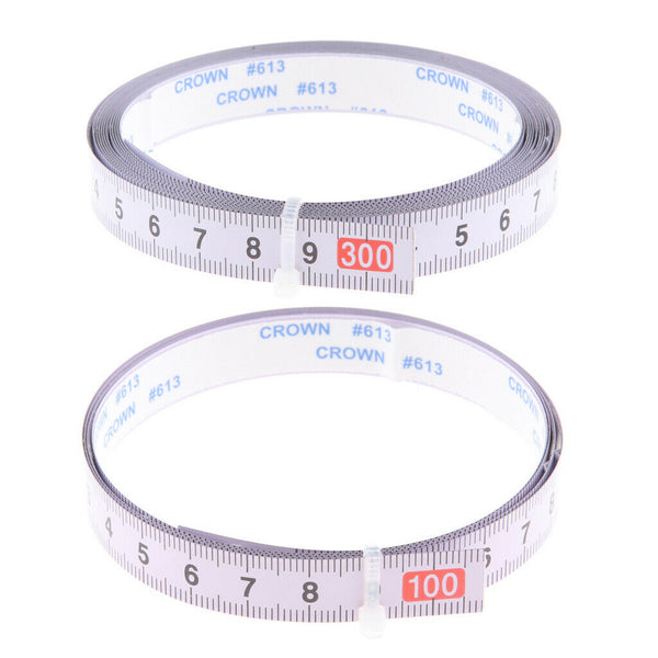 2 Pieces MiterTrack Tape Measure Metric Ruler Positive (0-100CM) /0-300CM)