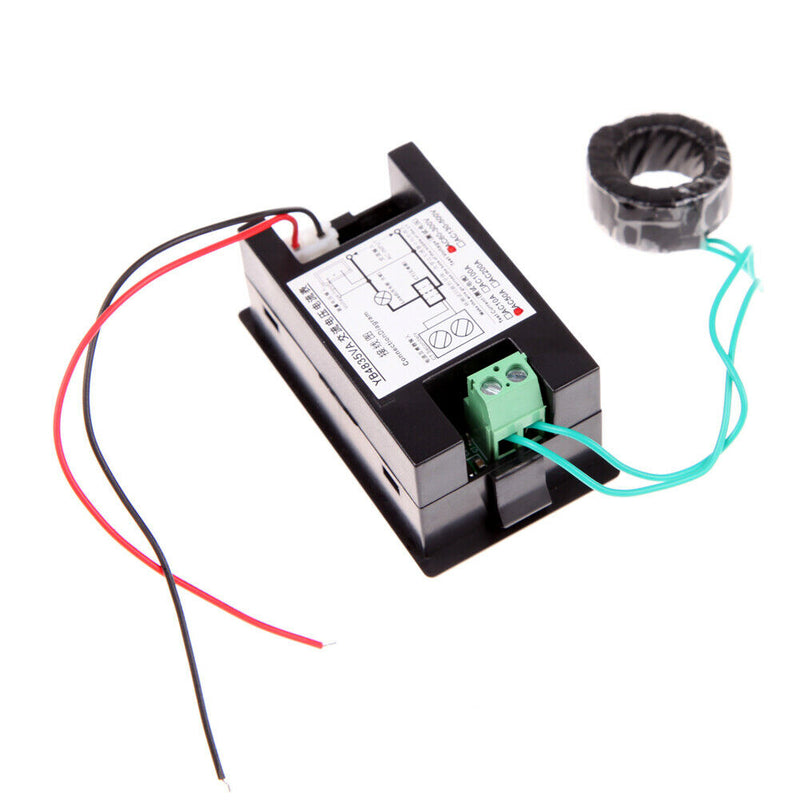 AC 500V 100A Digital Voltmeter Ammeter LED Amp Volt Meter +CT (Shunt) Black