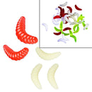 100Pcs  Soft Plastic Fishing Lures Maggots Grubs Worms Baits