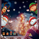 Christmas Wall Stickers Santa Claus Window Decor Snowman Decoration Elk U6C Z1A0