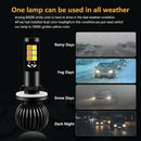 2Pcs X5 Led Headlight Bulbs Car Headlamp 40W 5200Lm Auto 6000K White Yellow