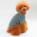2Pieces Summer Pet Dog T-shirt Puppy Teddy Stripped