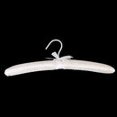 5 X White Satin Padded Clothes Hook Hanger