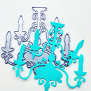 Candle Chandelier Metal Cutting Dies For Scrapbooking Card Craft Decor ^