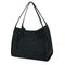 Solid Color Shoulder Handbags Canvas Women Large Top-handle Bags (Black) A