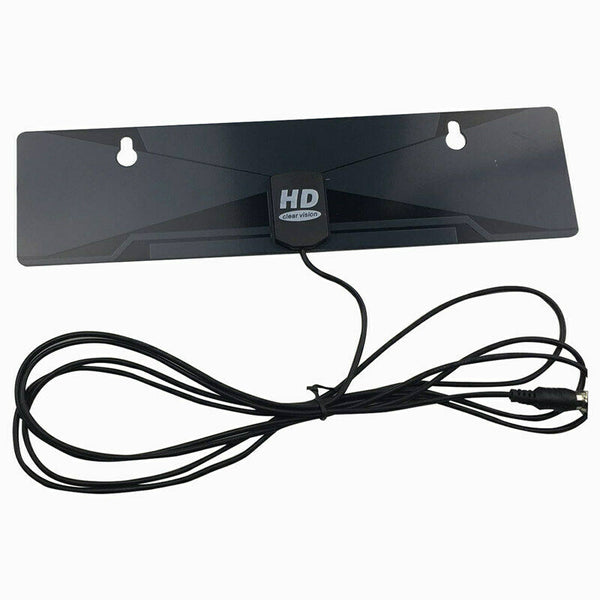 Digital Indoor TV Antenna 1080P HDTV HD VHF UHF FM Flat Box Ready High Gain F1P9