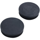 Blanking End Round Tube Inserts Cap Cover 50mm Dia Black 12 Pcs V9T6