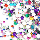 2000x Crystal Flat Back Rhinestones Assorted Size Nail Art Craft Decoration