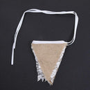 12 Flags Rose Leaves White Lace Party Wedding Pennant Bunting Banner Decor