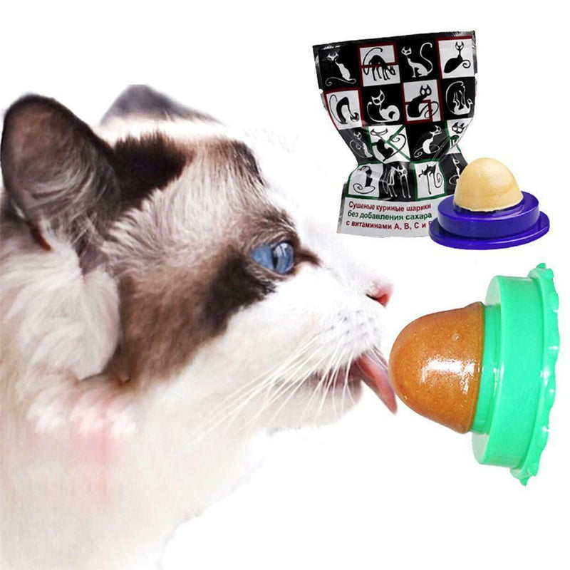 Tasty Cat Snack Catnip Sugar Candy Licking Solid Nutrition Energy Ball Toys