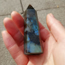 3pcs Natural Labradorite Quartz Spectrolite Crystal Obelisk Point Healing Gift