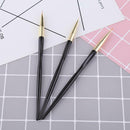 Pointed Nail Art Pen Crystal Carved UV Gel Pen Nail Decoration Tool (Black) A