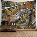 Printed Wall Hanging Decor Tapestry Throw Blanket Bedspread Deer 90inch