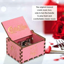 Retro Wood Manual Music Box Pink Beauty Girl Style Birthday Gift Ornaments