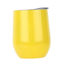 Insulated Stainless Steel Wine Double Wall Vacuum Cup 12OZ Yellow