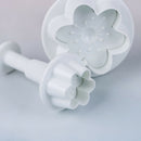 4 Pcs/set Peach blossom shape plastic cookie cutters flower series biscuit mo 3C