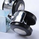 4Pcs 2 Inch Crib Casters Cabinet Clamp with Brake Wheels Nylon Furniture Ha