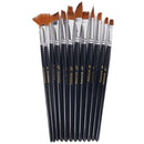 12pcs Nylon hair watercolor Oil painting pen N5G9