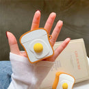 Toast Egg Bluetooth Earphone Case Cover Soft Silicone Protective For AirPods Int
