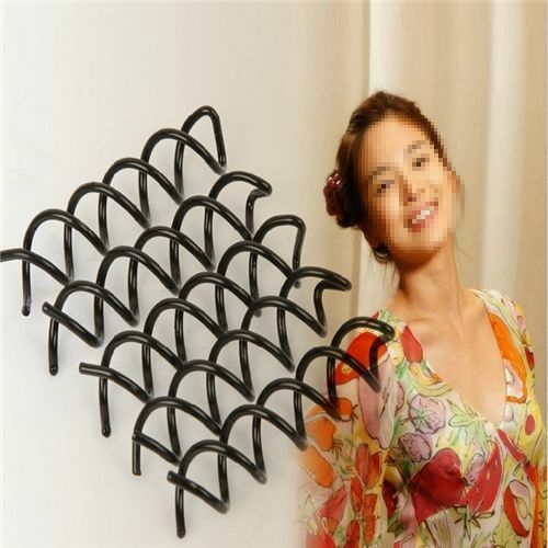 12pcs Black Cool Unique Spiral Spin Screw Bobby Pin Twist Barrette Hair Clip New