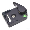 2xBlack Aluminum Alloy Quick Release QR Plate Adapter with 1/4''-3/8'' Screw and